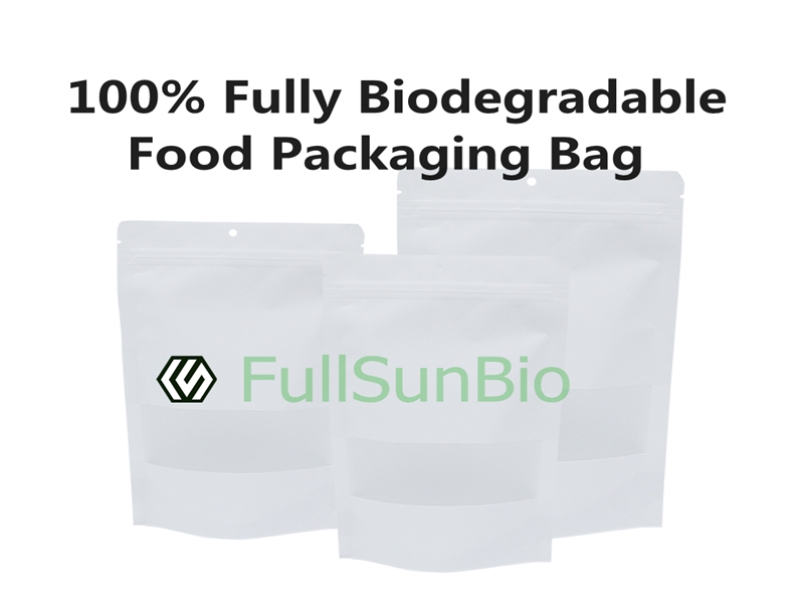 100% Fully Biodegradable Plastic Food Packaging Composite Handbag TUV DIN13432 Custom Printed Compostable Pet Snack Vacuum Zipper Freezer Bag