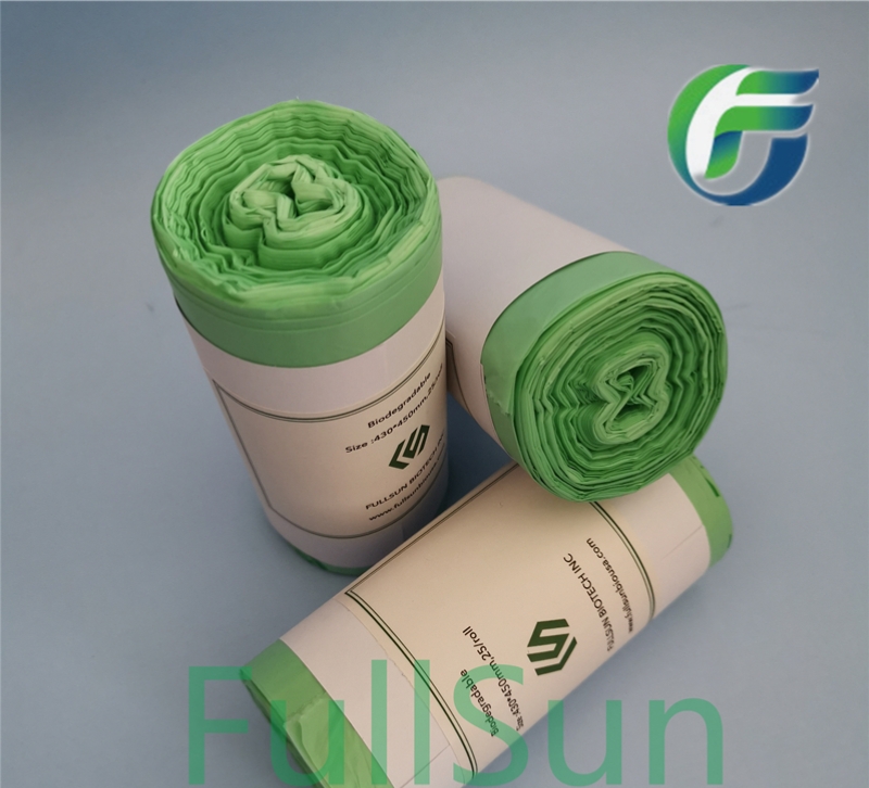 100%Biodegradable Plastic Shopping Trashbin/Can Kitchen Handbag Drawstring Compostable Food Packaging Bag TUV CE13432 Custom Printed Garbage Bags