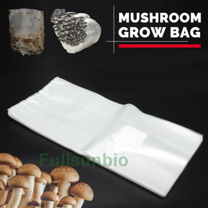 Customizable Size Mushroom Bags 60um and 80um Autoclavable 0.2 Micron Filter Breathable PP Grow Fungus Growing Substrate Bags
