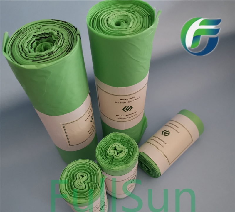 100%Biodegradable Plastic Shopping Trashbin/Can Kitchen Handbag Drawstring Compostable Food Packaging Bag TUV CE13432 Custom Printed Garbage Bags