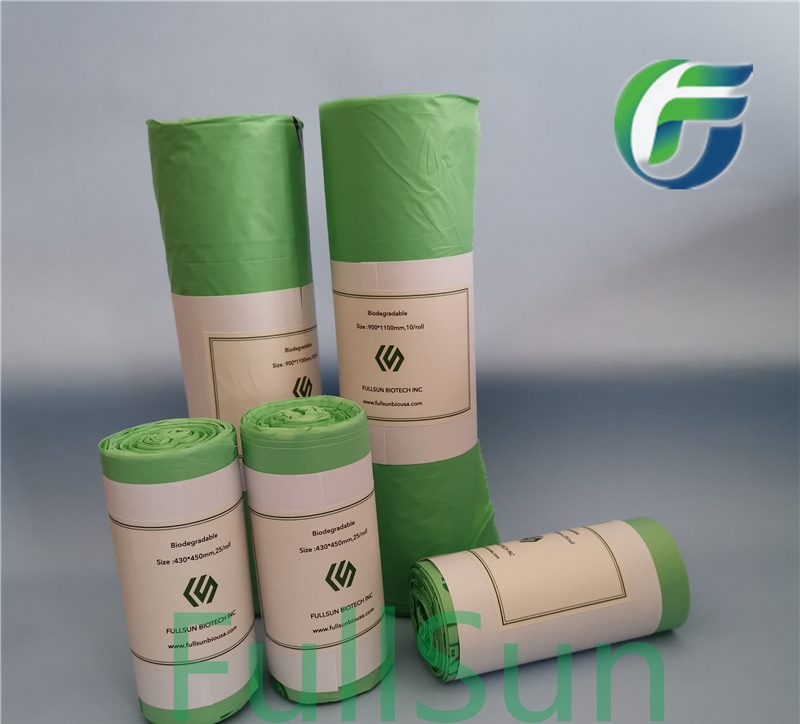 100%Biodegradable Plastic Shopping Trashbin/Can Kitchen Handbag Drawstring Compostable Food Packaging Bag TUV CE13432 Custom Printed Garbage Bags